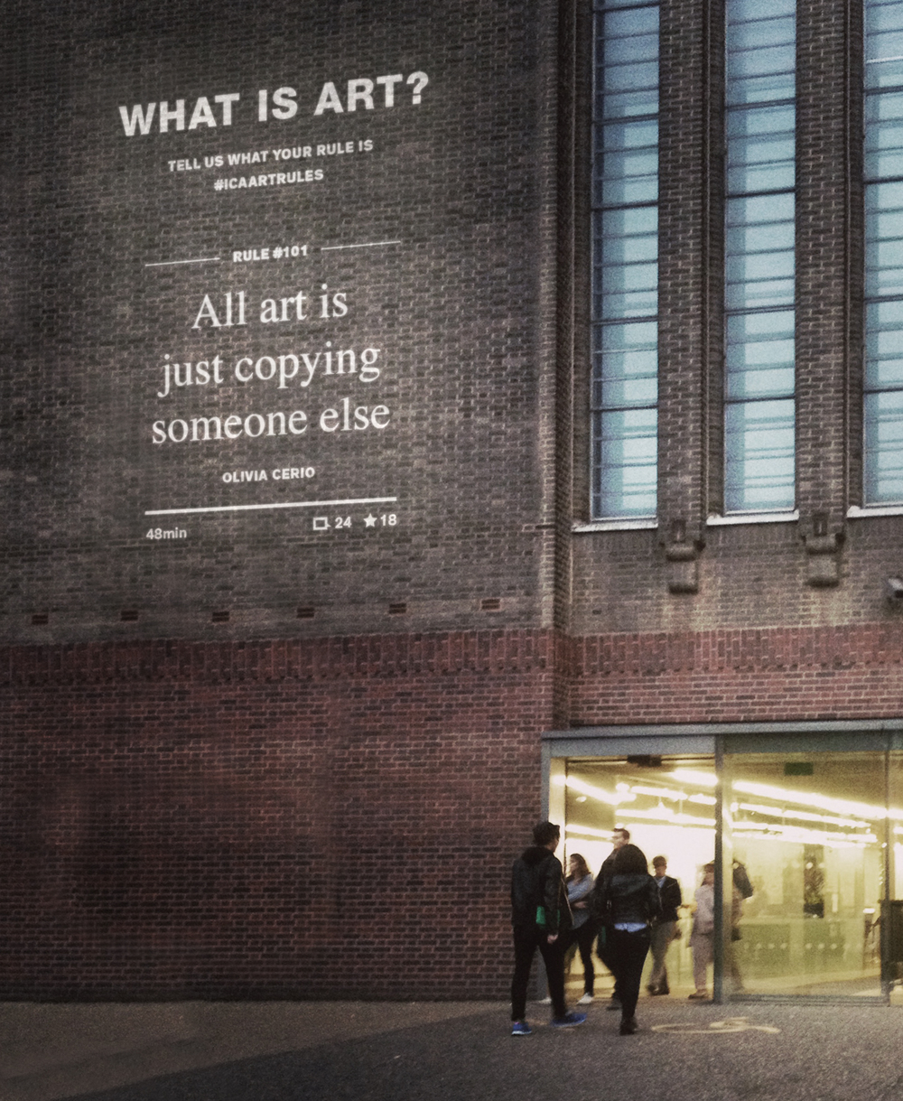 Proyección en la fachada del museo Tate Modern en Londres